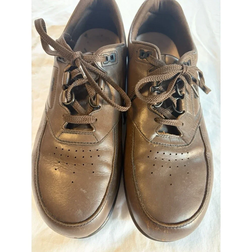 SAS Mens Time Out Brown Lace Up Walking Comfort Shoes Made In USA Size 11 N